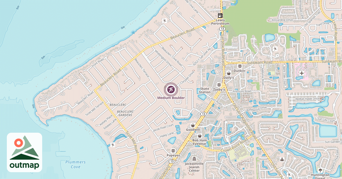 Map of Medium Boulder