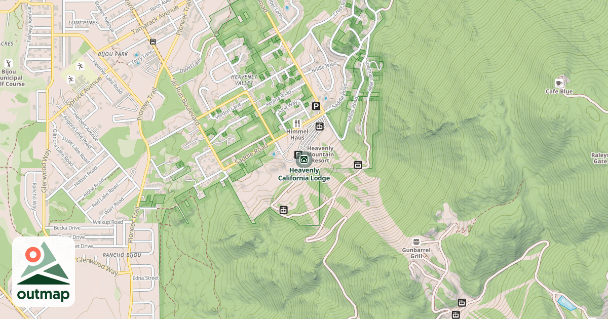 Map of Heavenly California Lodge