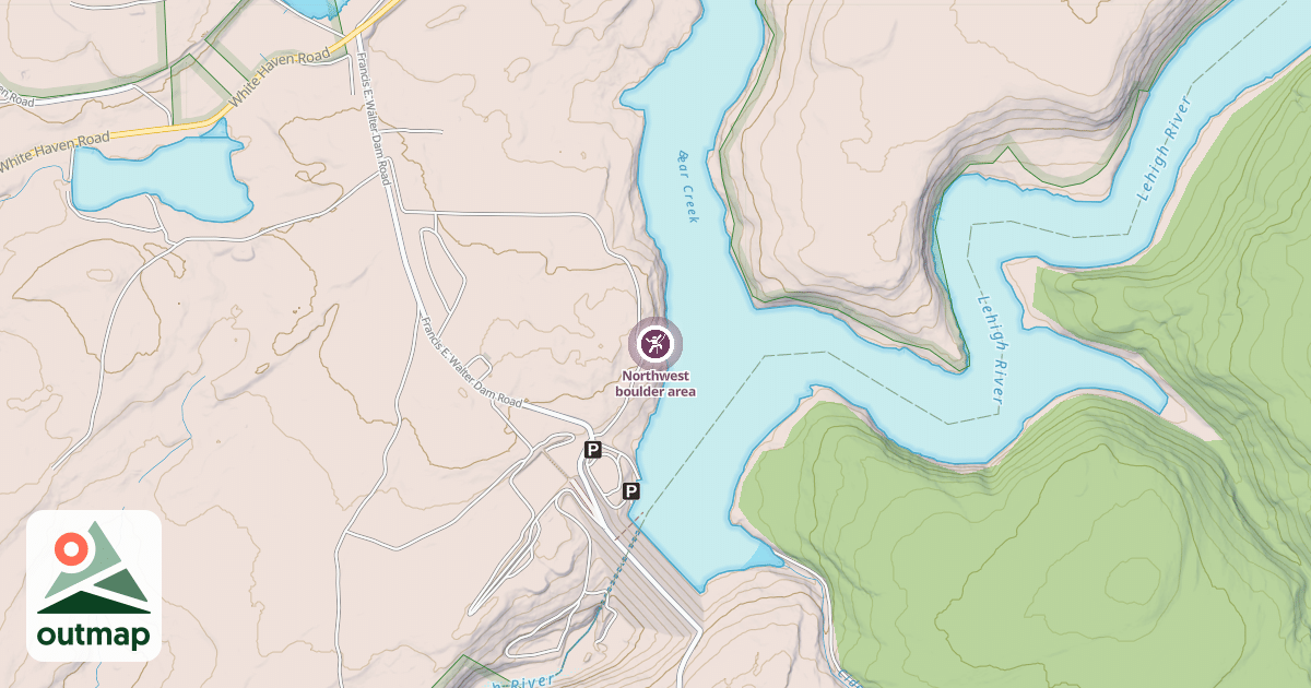 Map of Northwest boulder area