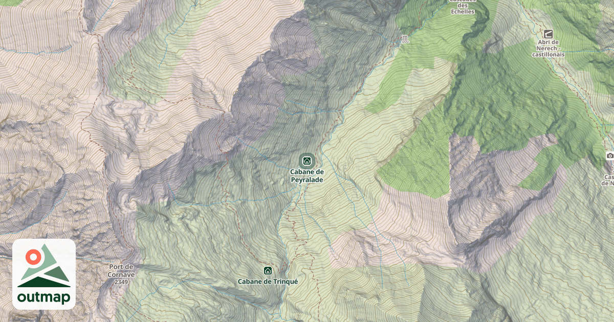 Map of Cabane de Peyralade