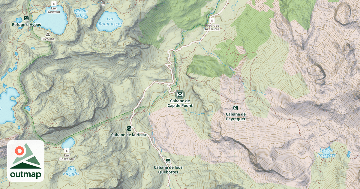 Map of Cabane de Cap de Pount