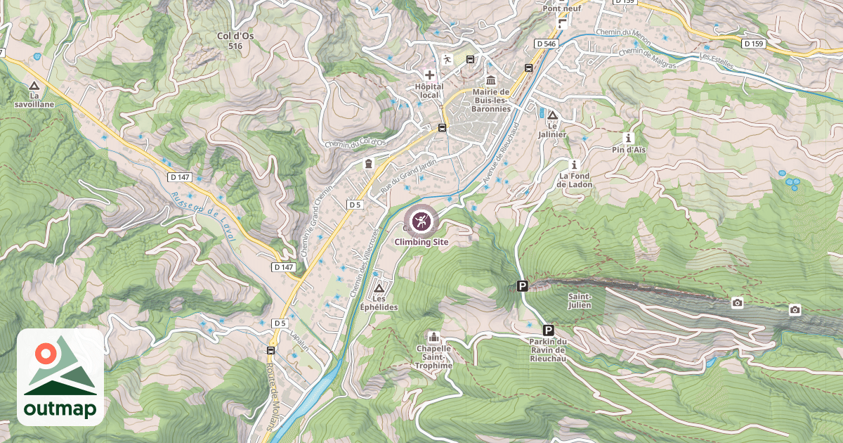 Map of Climbing Site