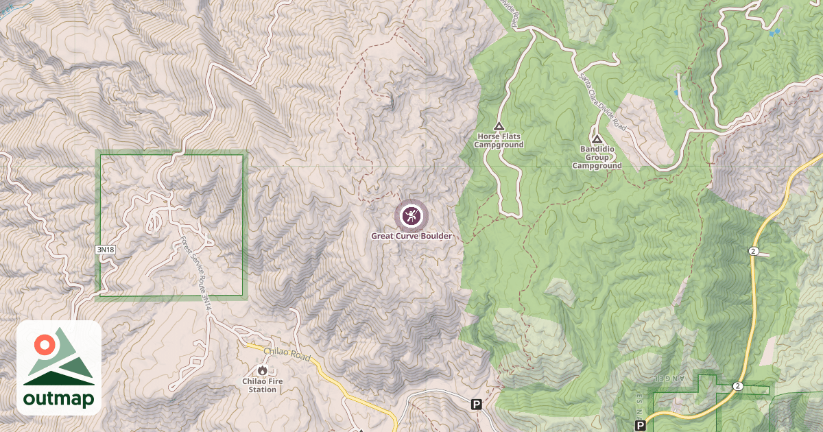 Map of Great Curve Boulder