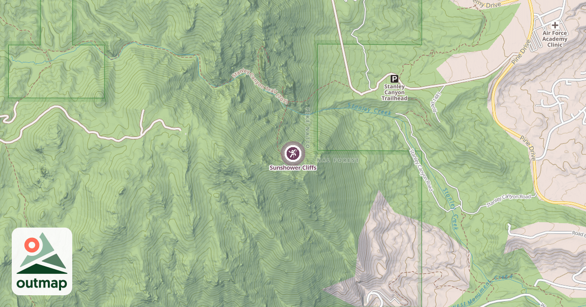 Map of Sunshower Cliffs