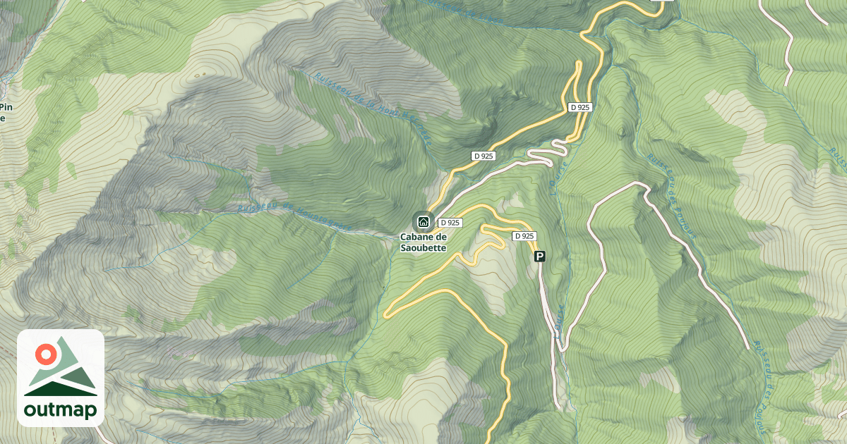Map of Cabane de Saoubette