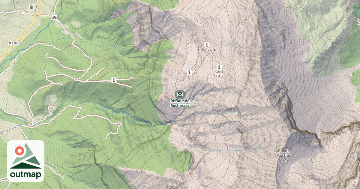 Map of Refuge de Rochassac
