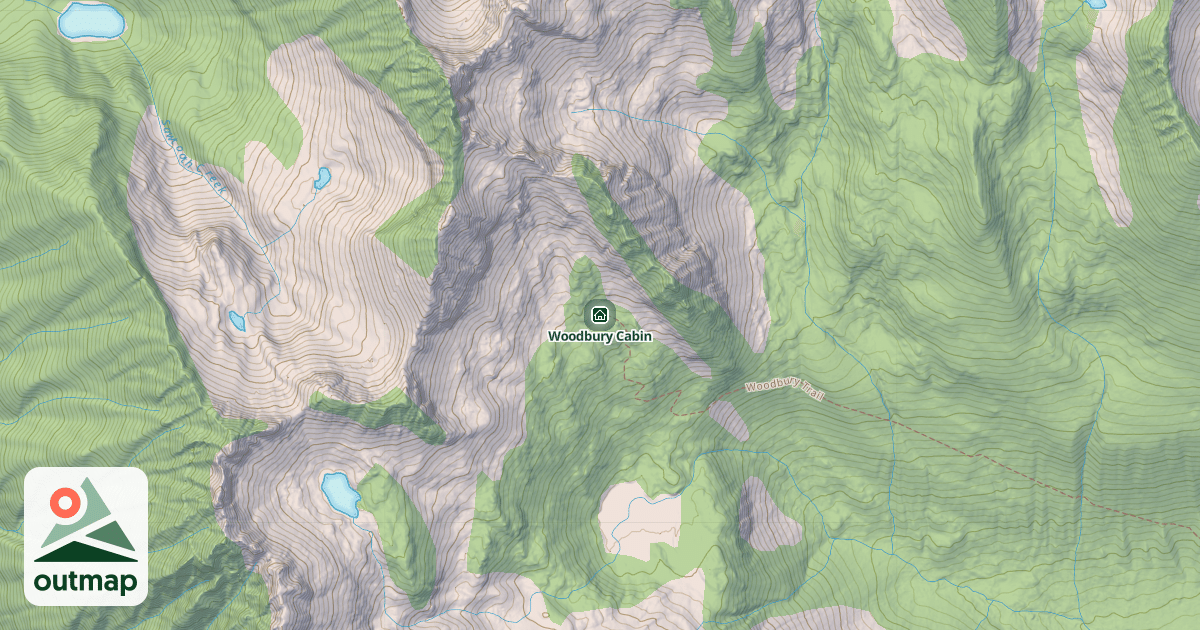 Map of Woodbury Cabin