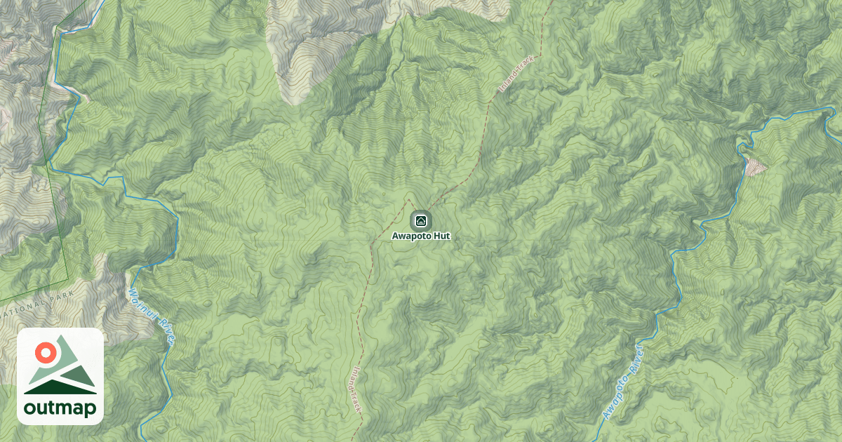 Map of Awapoto Hut