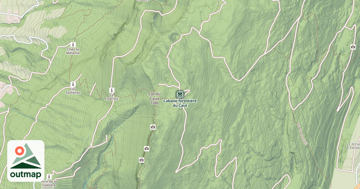 Map of Cabane forestière du Caut