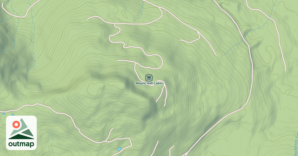 Map of Mount Hall Cabin