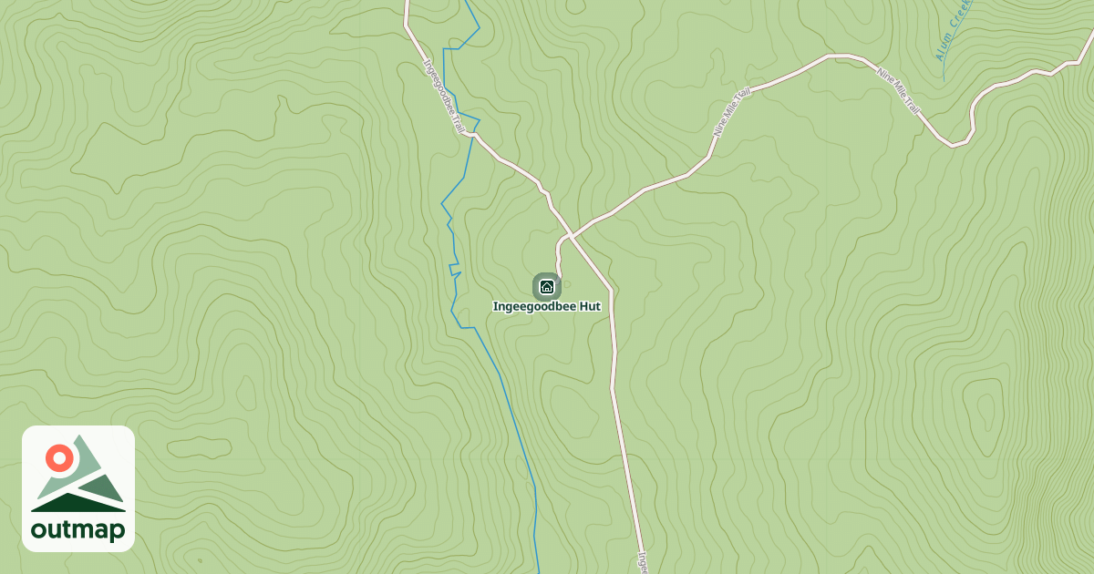 Map of Ingeegoodbee Hut