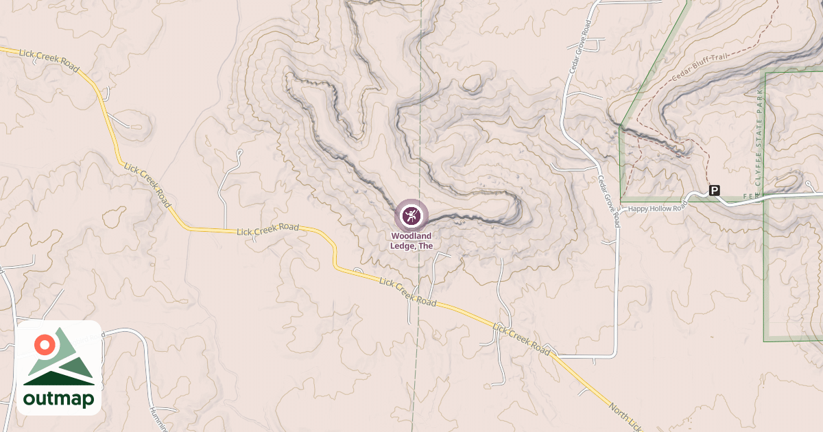 Map of Woodland Ledge, The