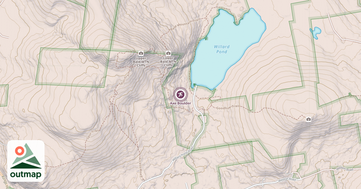Map of Axe Boulder