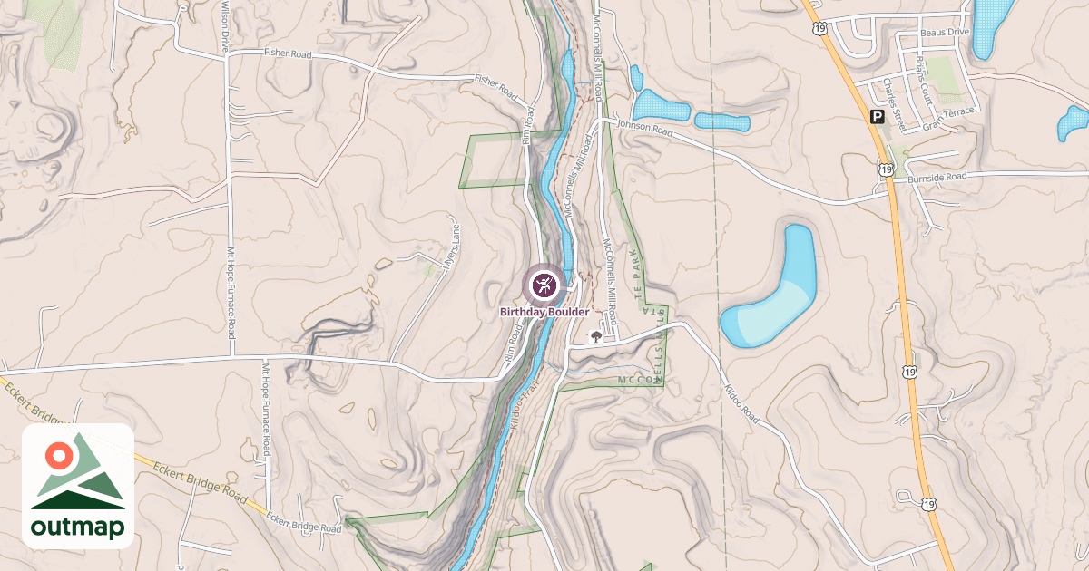 Map of Birthday Boulder