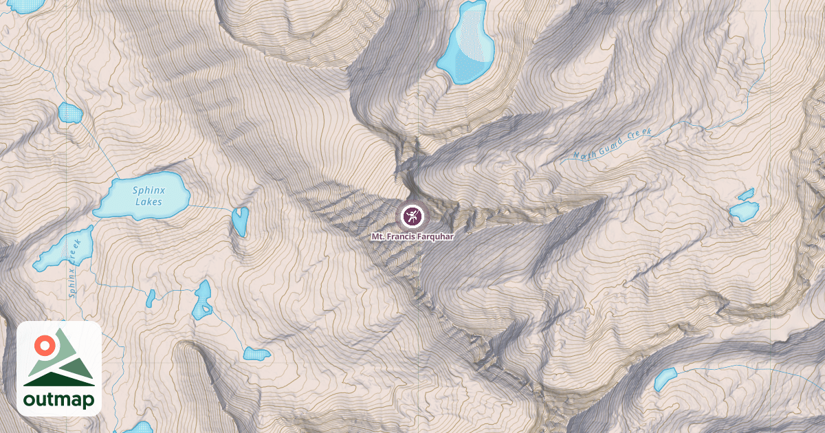 Map of Mt. Francis Farquhar