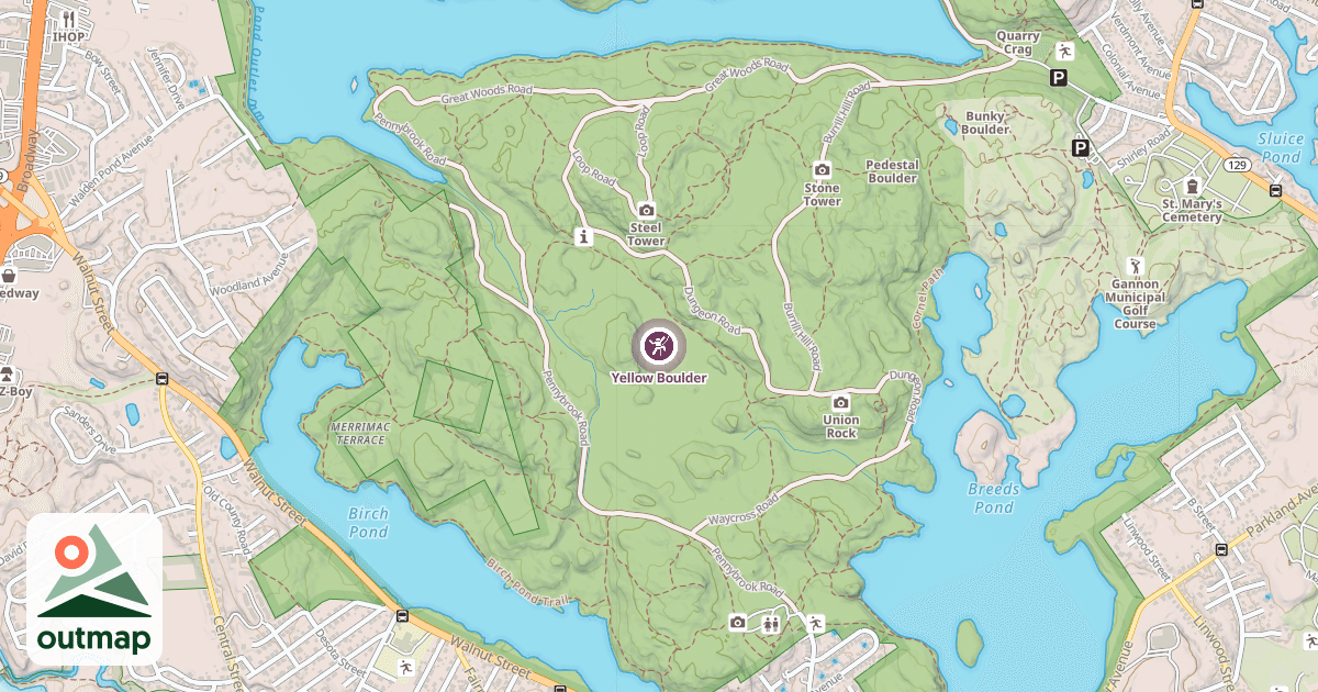 Map of Yellow Boulder