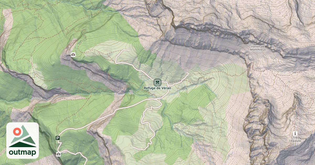Map of Refuge de Véran