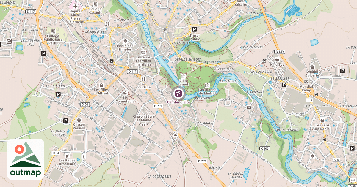 Map of Climbing Site