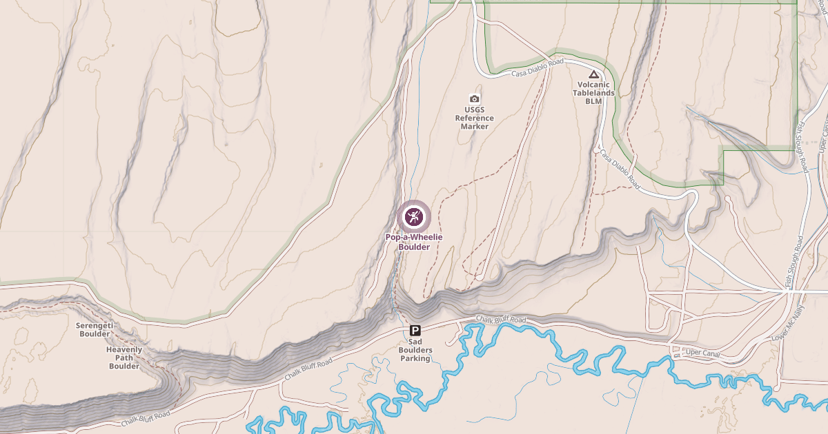 Map preview of Pop-a-Wheelie Boulder