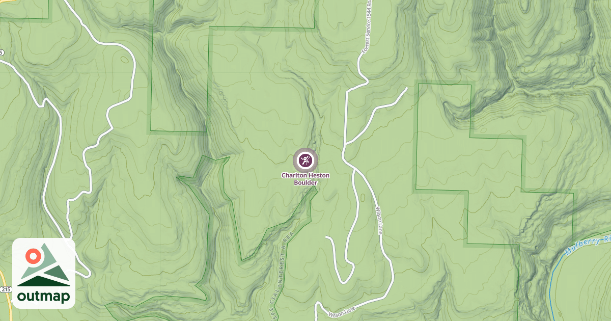 Map of Charlton Heston Boulder