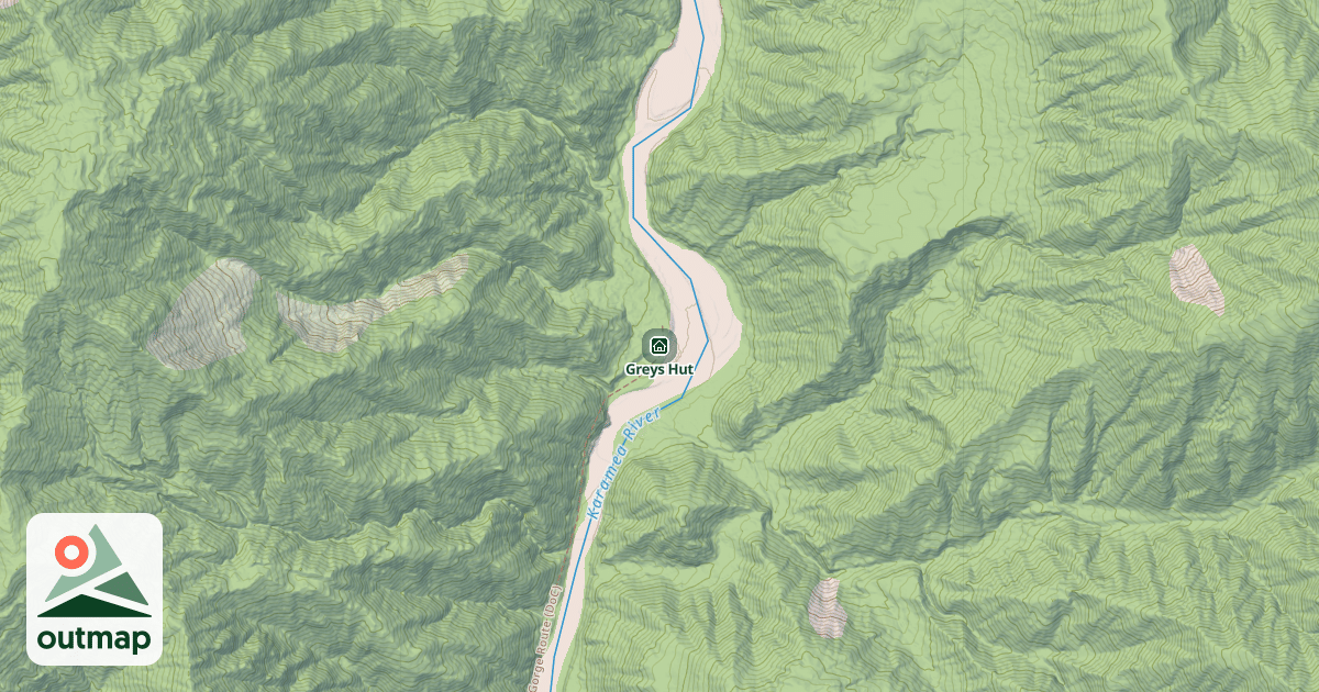 Map of Greys Hut