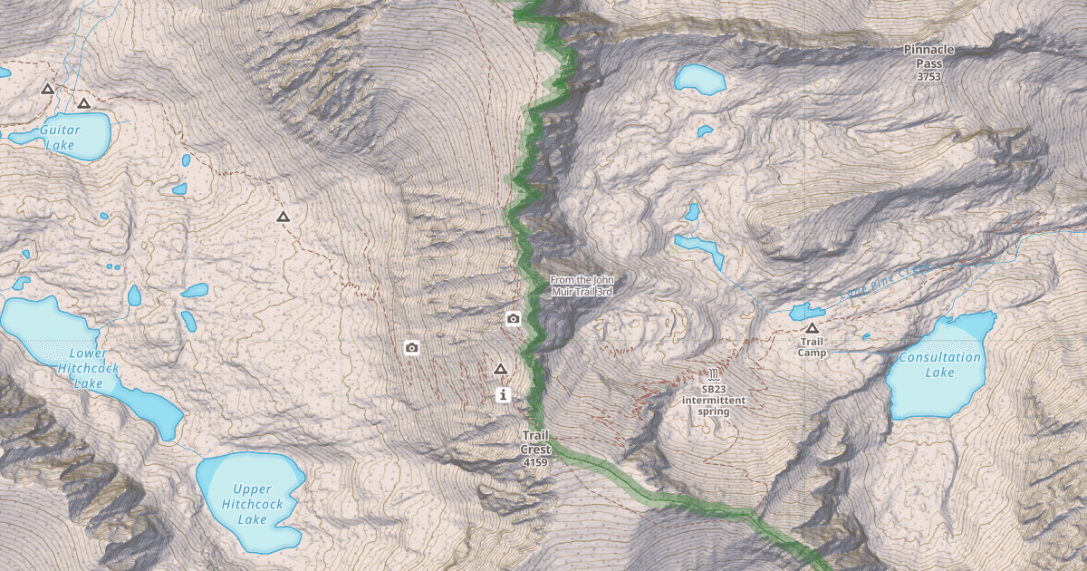 Map preview of From the John Muir Trail