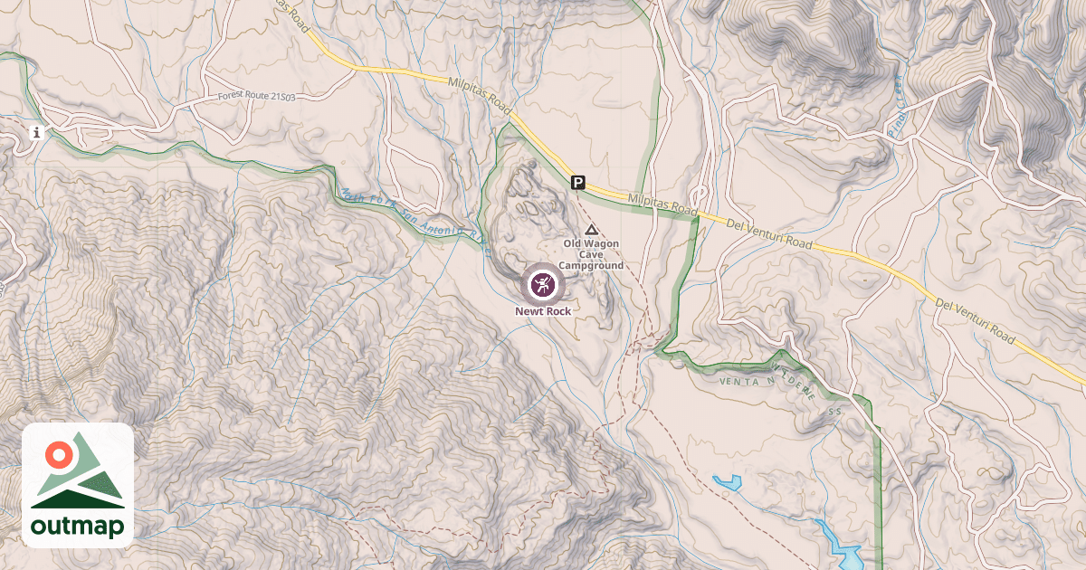 Map of Newt Rock
