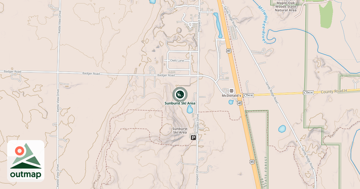 Map of Sunburst Ski Area