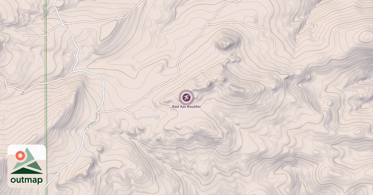 Map of Bad Ass Boulder