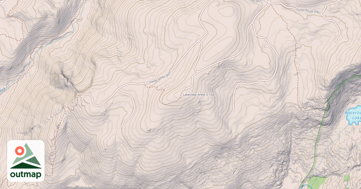 Map of Lakeview Arete