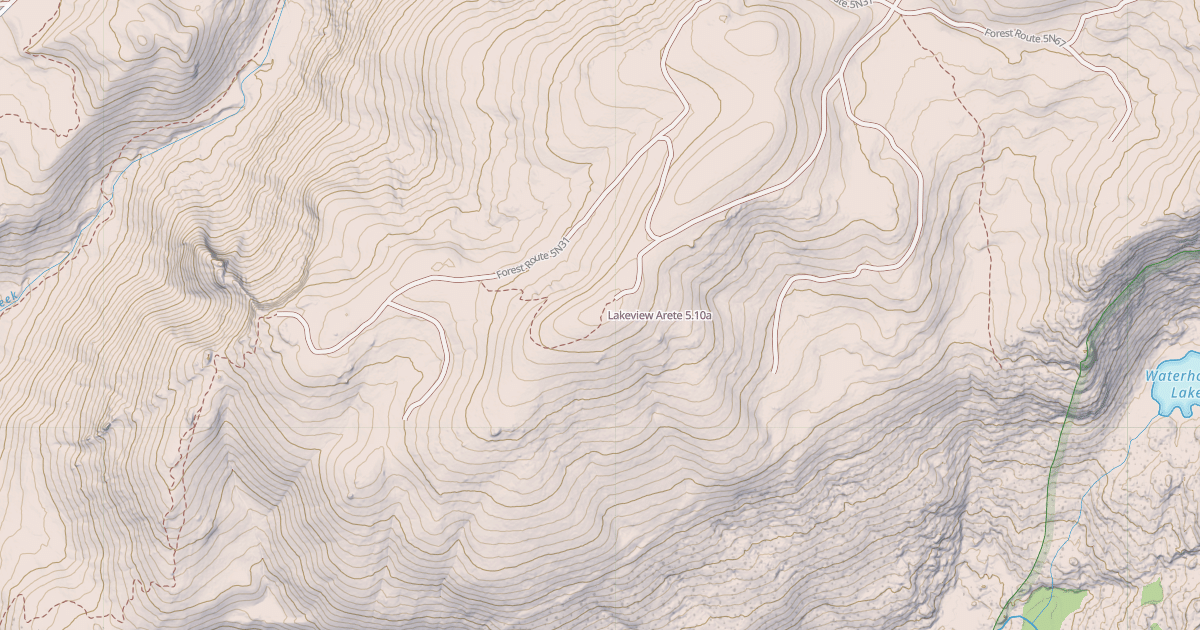Map preview of Lakeview Arete