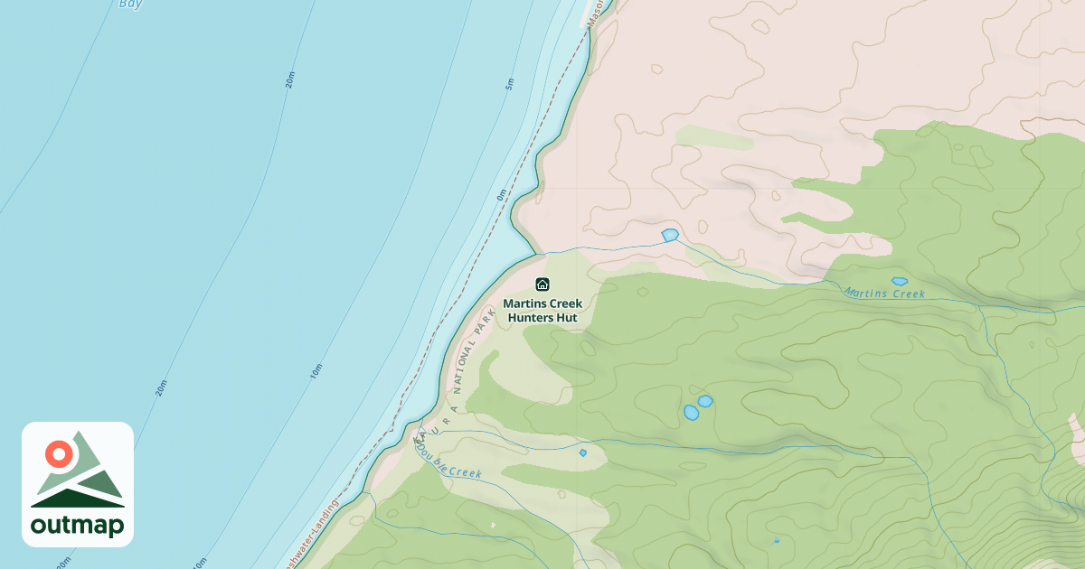 Map of Martins Creek Hunters Hut
