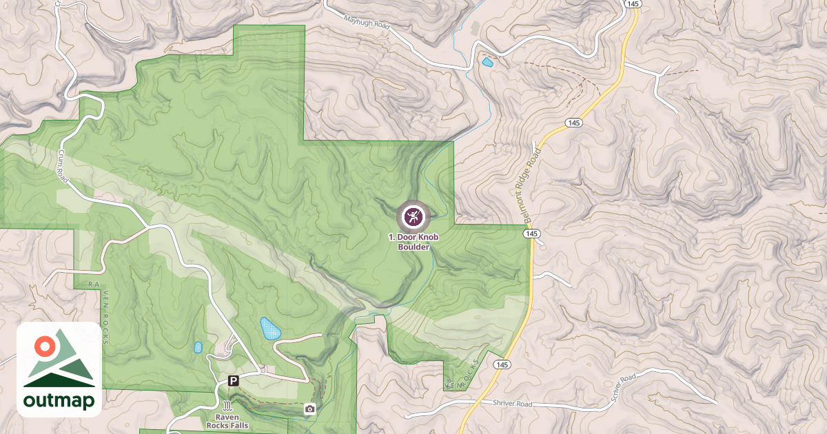 Map of 1. Door Knob Boulder
