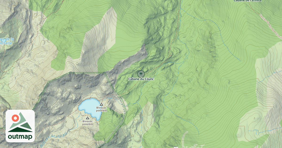 Map of Cabane du Counc