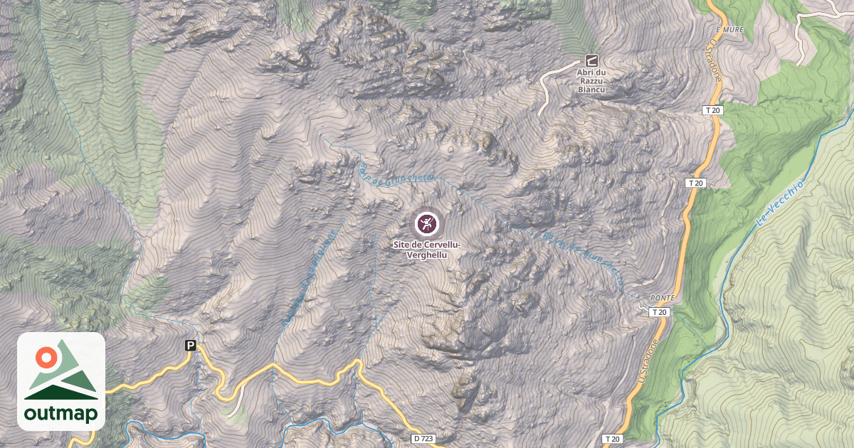 Map of Site de Cervellu-Verghellu