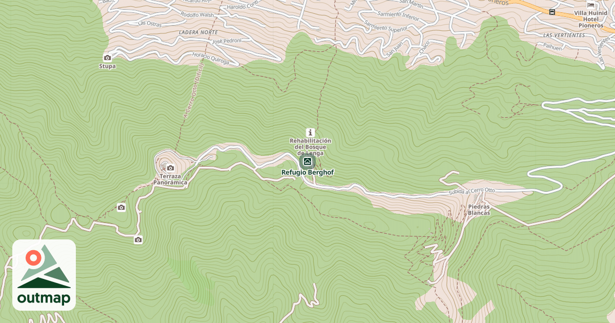 Map of Refugio Berghof
