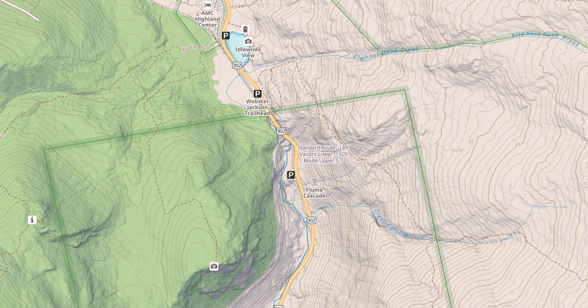 Map preview of Standard Route - Left Variant Lower, 1929 Route Upper