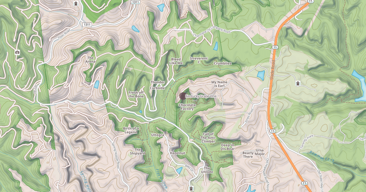Map preview of Kentucky Grape Vine