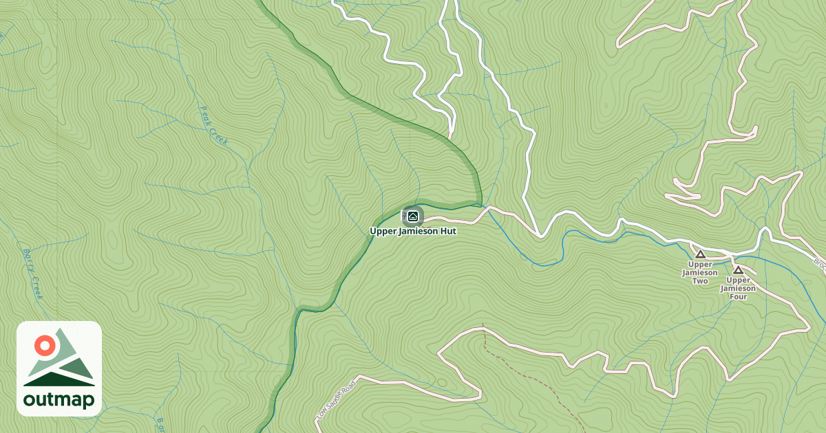 Map of Upper Jamieson Hut