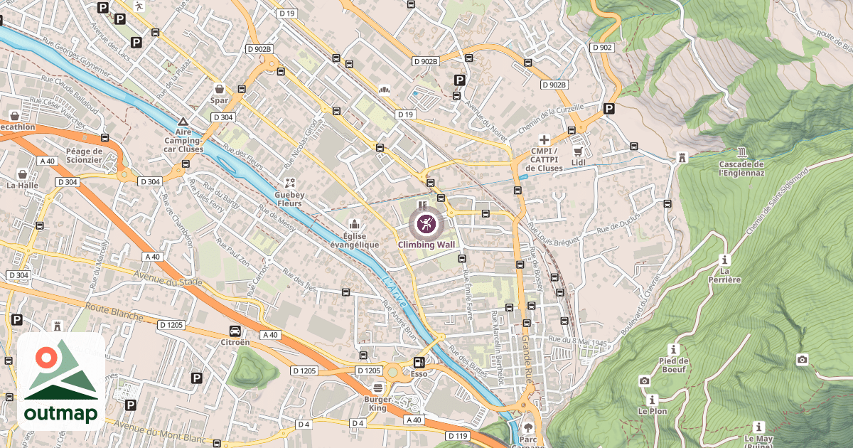 Map of Climbing Wall