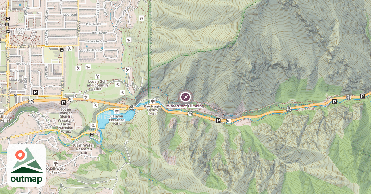 Map of Waterfront Climbing