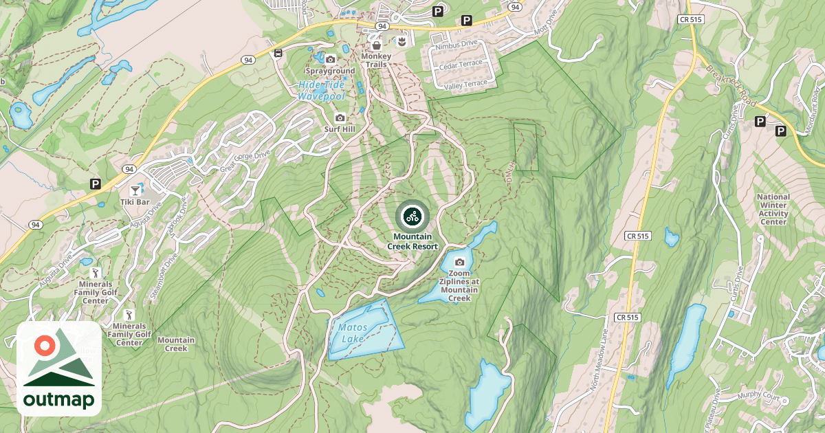 Map of Mountain Creek Resort