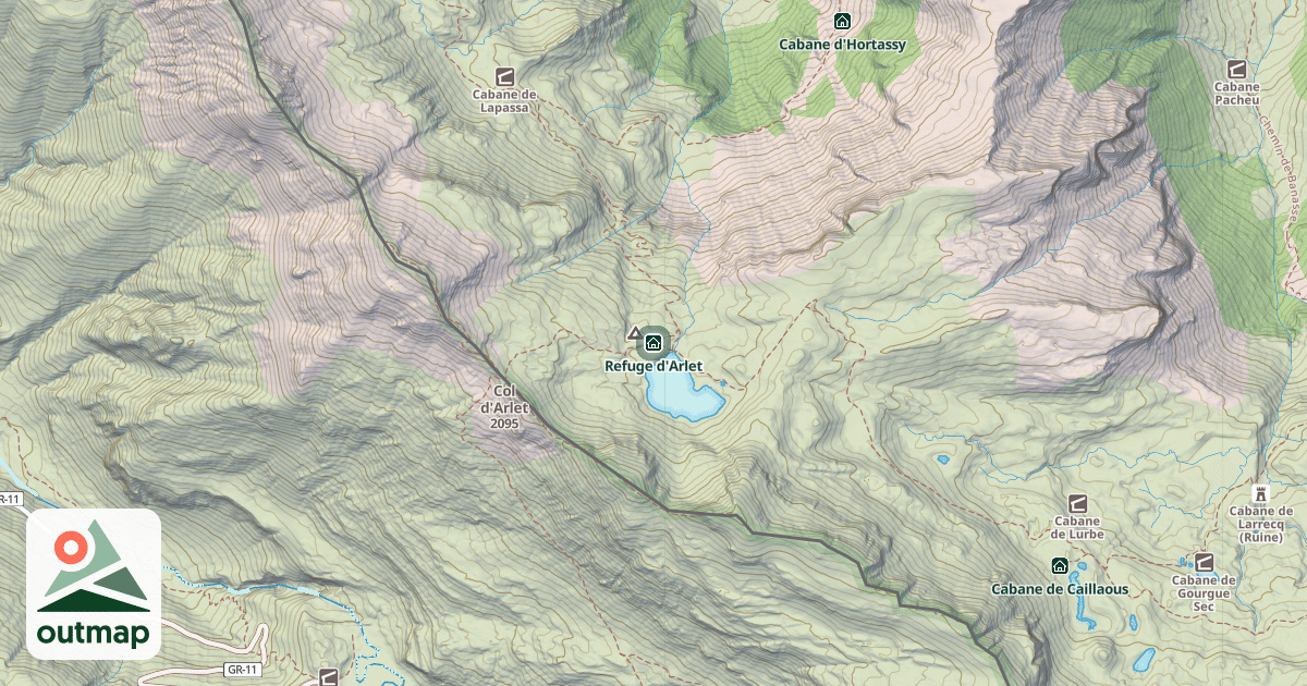 Map of Refuge d'Arlet