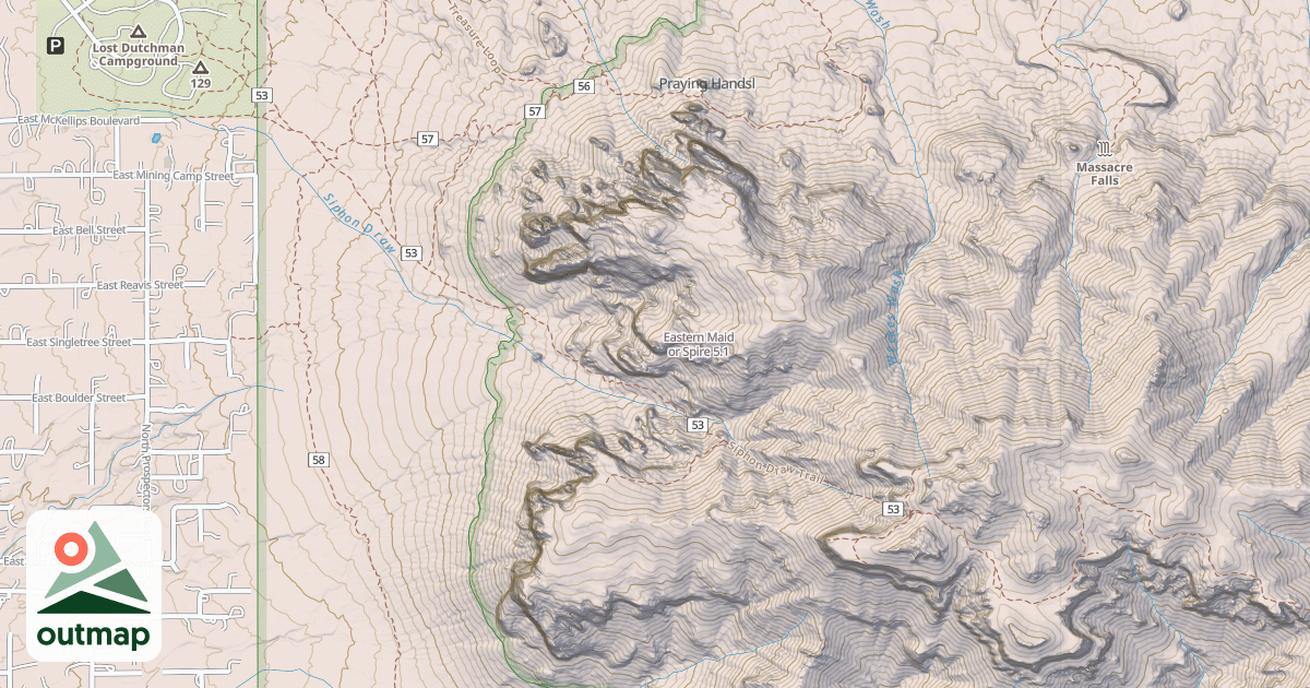 Map of Eastern Maid or Spire