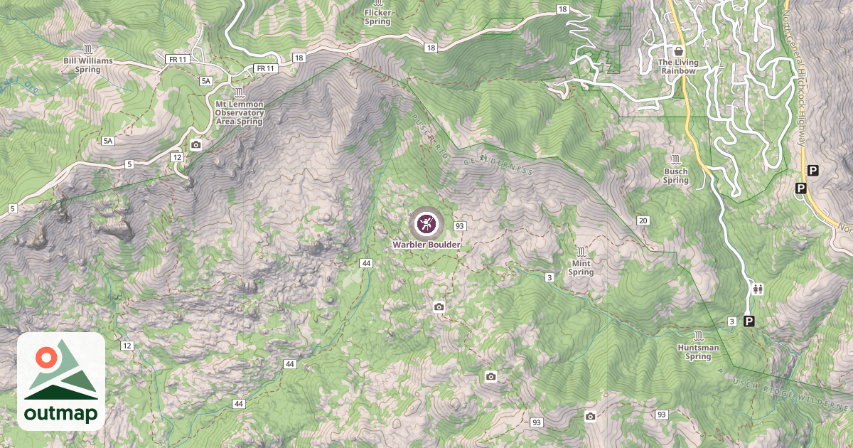 Map of Warbler Boulder