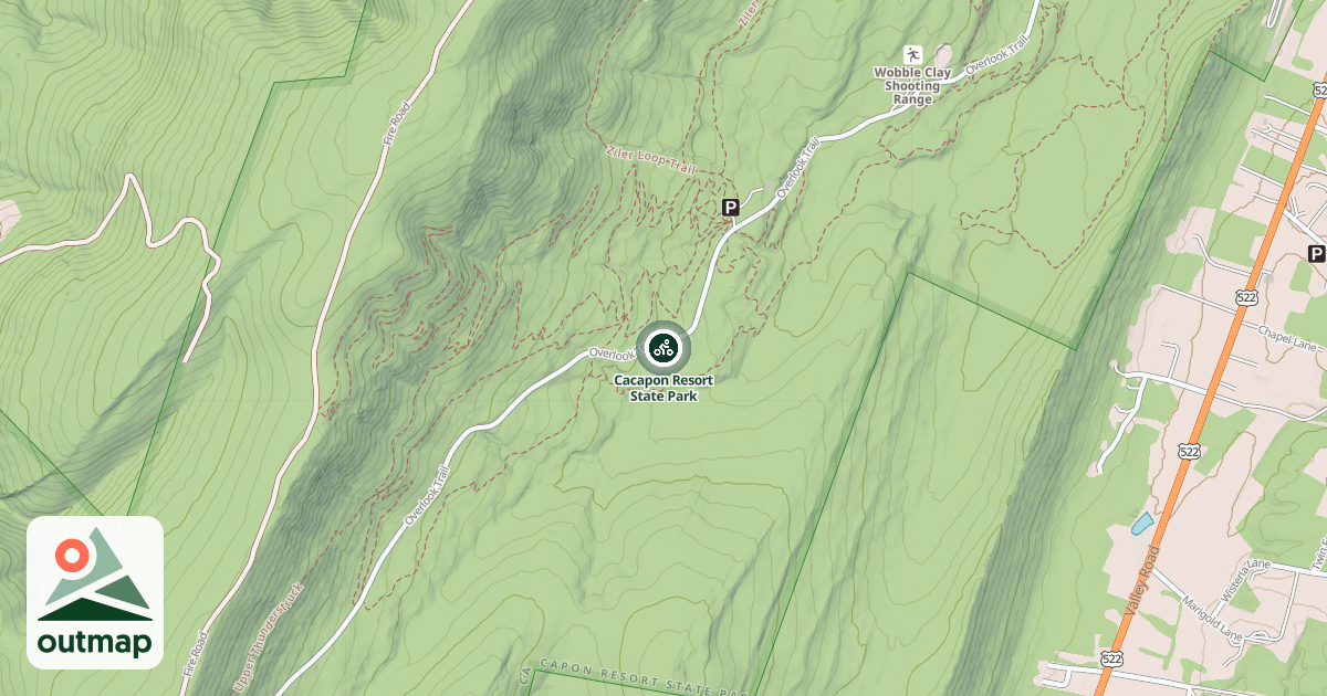 Map of Cacapon Resort State Park