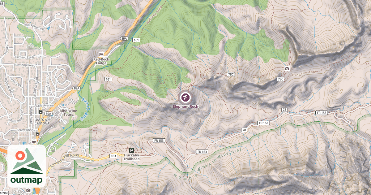 Map of Elephant Rock
