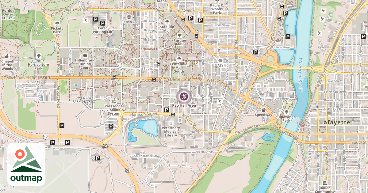 Map of Pao Hall Area