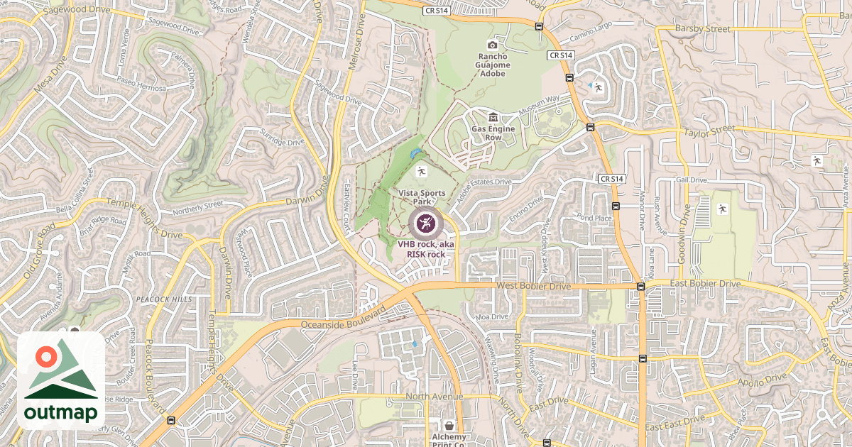 Map of VHB rock, aka RISK rock
