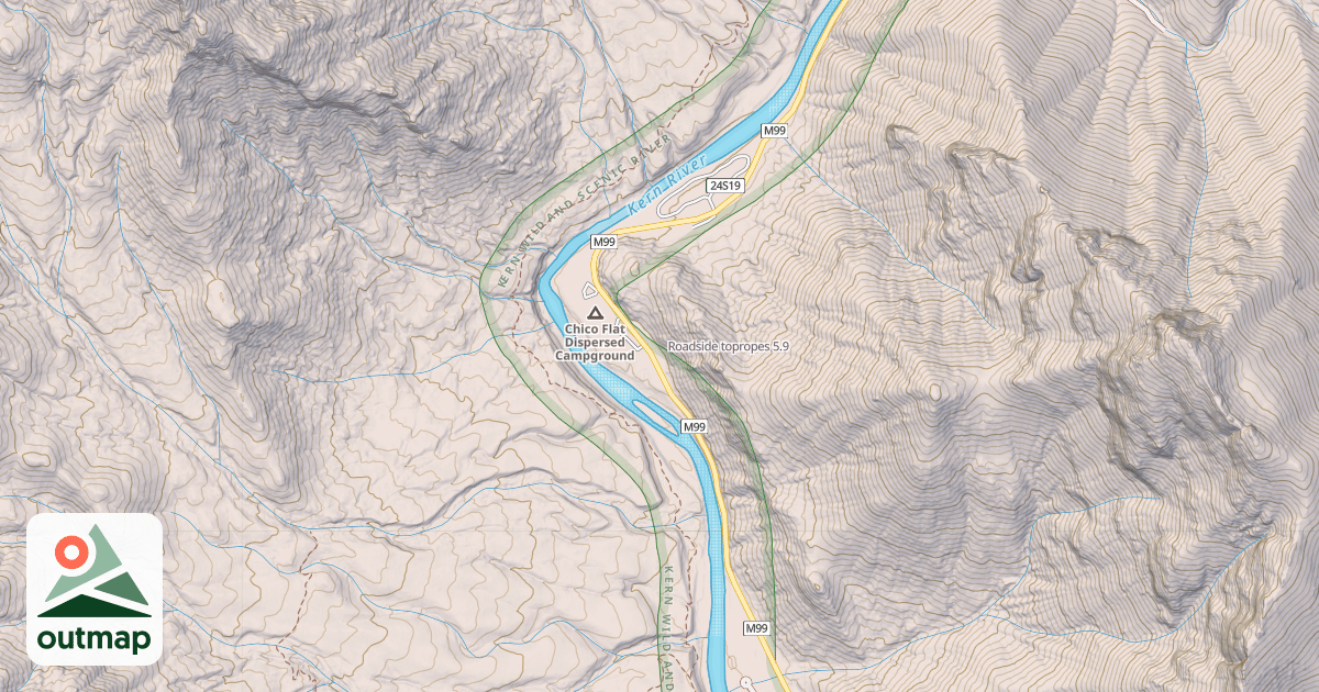 Map of Roadside topropes